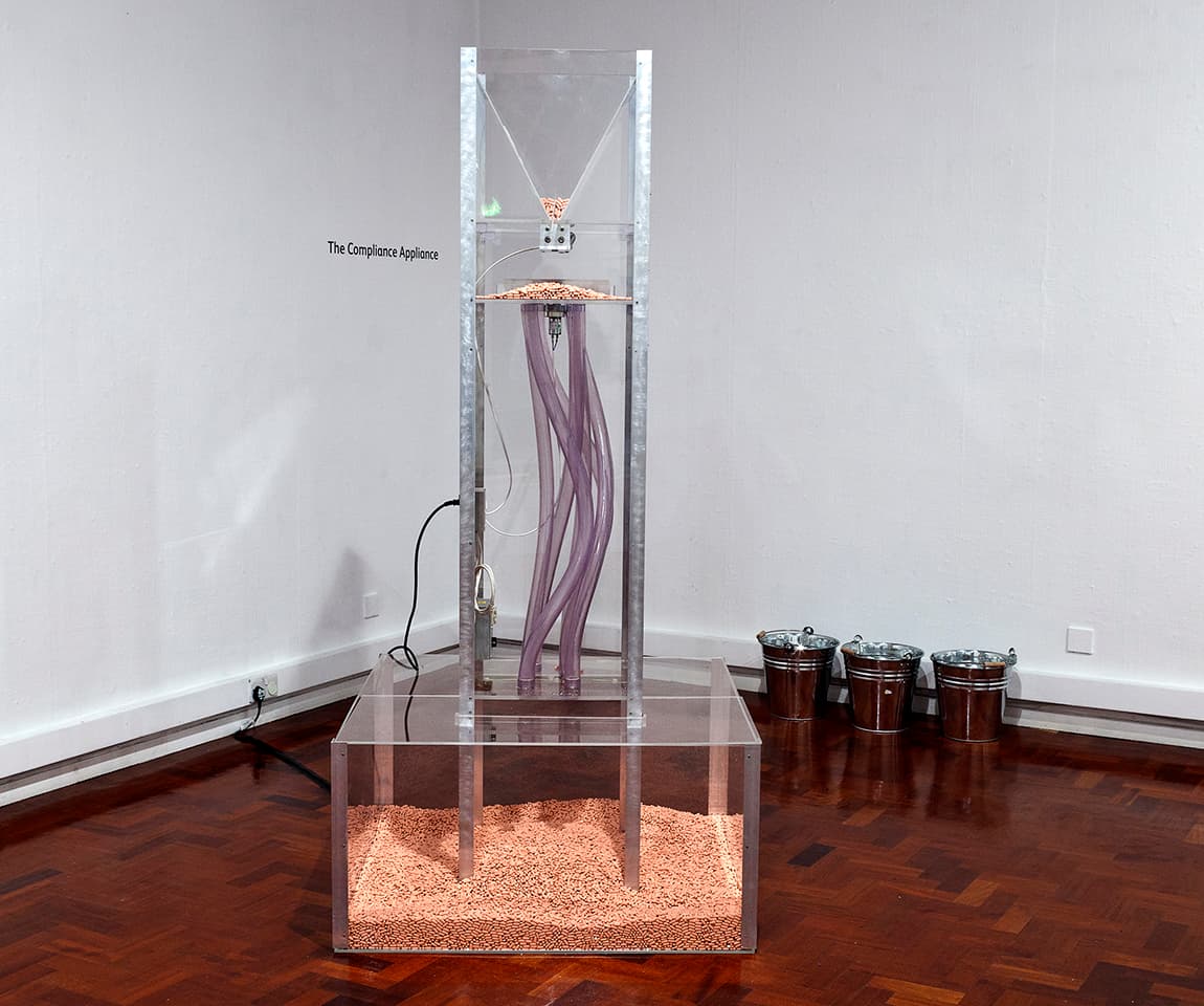 <strong>The Compliance Appliance</strong>,  giant dosage meter by Susan Aldworth, Hatton Gallery, Newcastle  2012. Photograph by Gavin Duthie.