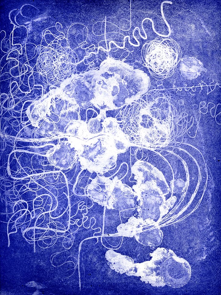 <strong>Brainscape 12</strong>, Susan Aldworth, aquatint and etching, 30 x 25 cms, 2005.